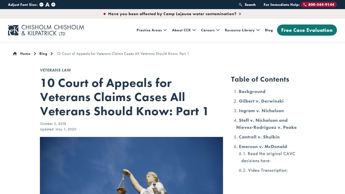 10 CAVC Cases All Veterans Should Know | CCK Law